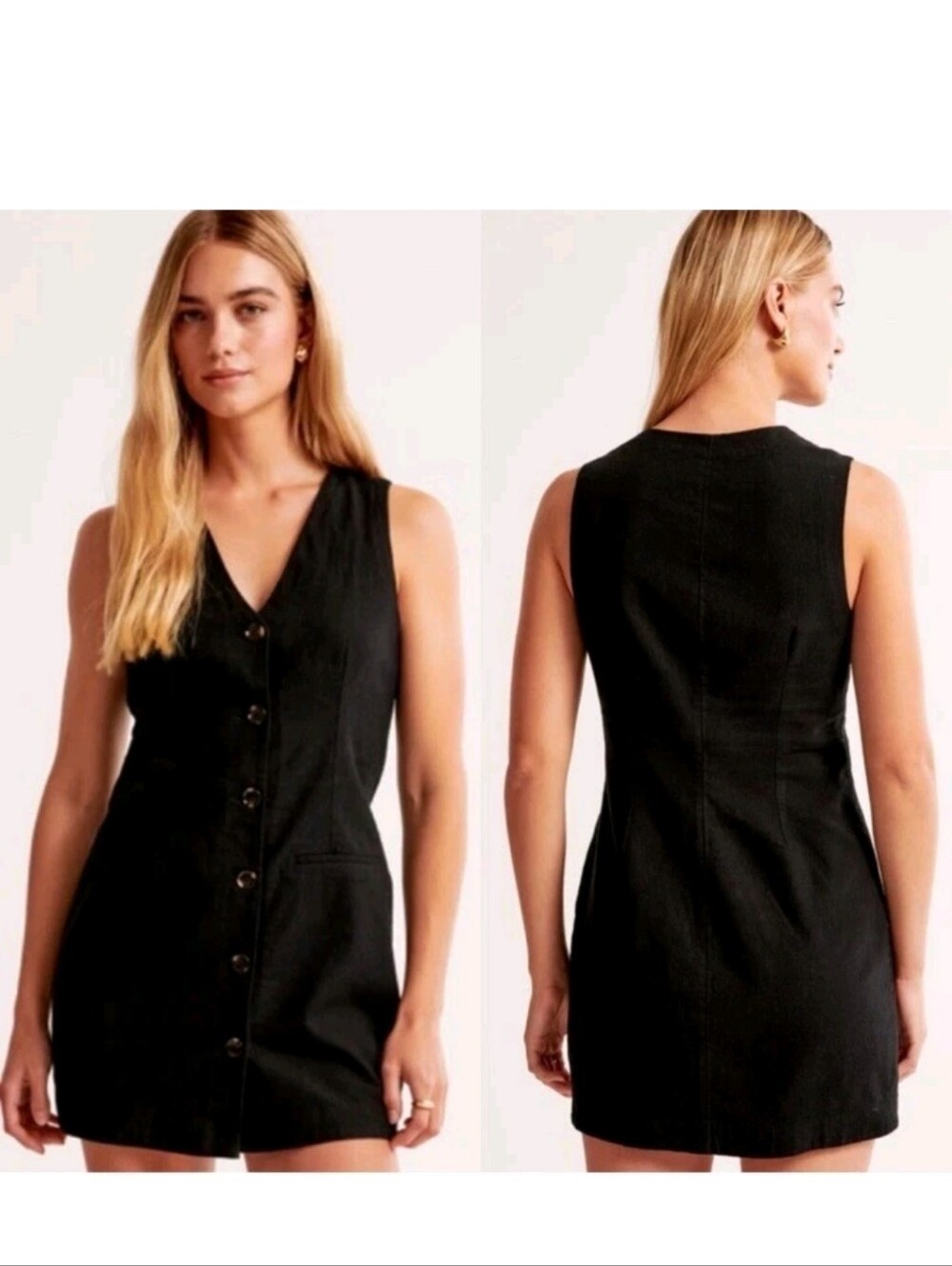Abercrombie & Fitch Womens Black Vest Mini Dress Small